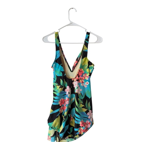 Miraclesuit Islander Floral Print 1 Pc Swimsuit Plus Size 14 Pool Resort Wear - Picture 2 of 9
